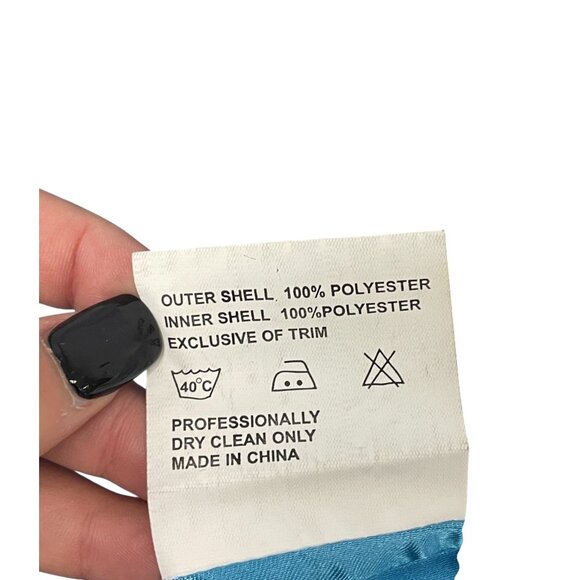 Blush Prom Alexia Women Maxi Dress Size 6 Blue Floral Strapless Evening Gown EUC - Picture 8 of 11